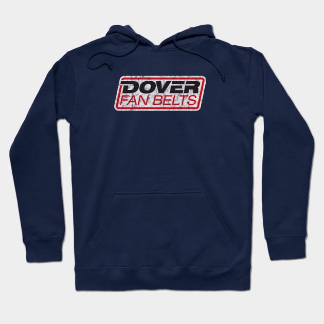 Dover Fan Belts (New Design - Dark Navy - Worn) Hoodie by jepegdesign